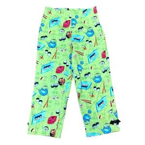 Vintage NY Sushi Chop Sticks Stretch Ankle Pants 4P Novelty